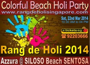 holi at the beach